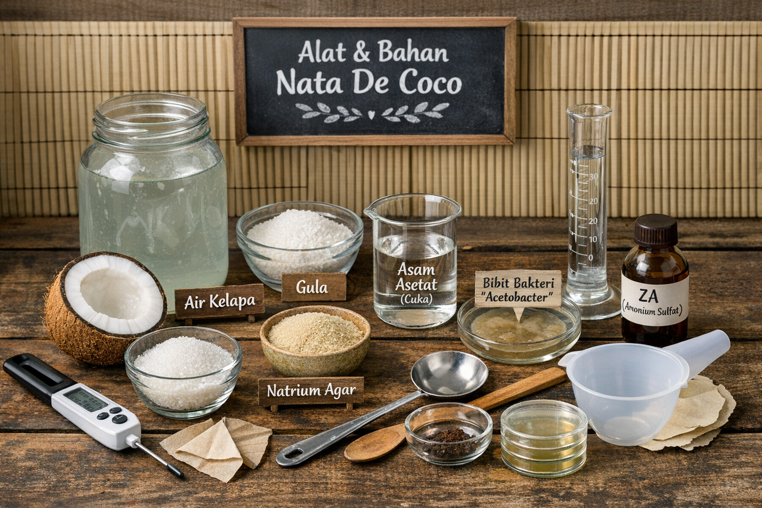 Alat dan Bahan Pembuatan Nata De Coco